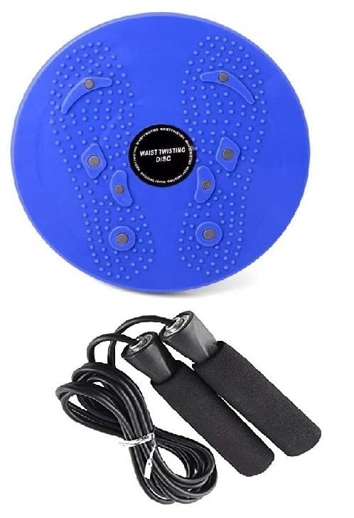 Tummy Twister & Skipping Rope Combo Exercise Machine Weight Loss Cardio Abs Exercise Workout Equipment For Men & Women (B09TQP3T68) Amazon Price History, Amazon Price Tracker