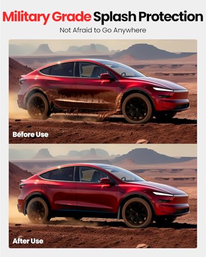 Image of REEVAA 2026 Tesla New Model Y Juniper Accessories - Mud Flaps [No Drilling Required] All-Weather Mud Flap Accessories for Model Y Juniper 2025-2026, Black (Set of 4)