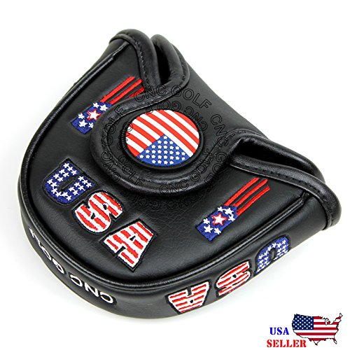 CNC GOLF USA Mallet Black Putter Cover Headcover for Scotty Cameron Taylormade Odyssey
