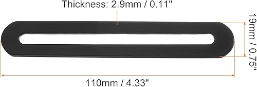 Miniatura 2 de uxcell Código de esquina ajustable, 4 soportes de acero inoxidable de 4.331 x 0.748 in  Soportes de soporte ranurados gruesos rectos de acero