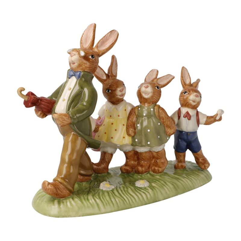 Goebel 66-845-34-1 Rabbit Figurine Hiking Day Porcelain 19 x 15 cm, White