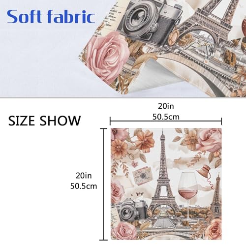 Servilletas de tela acuarela París, pack de 4, 20x20 pulg miniatura 7