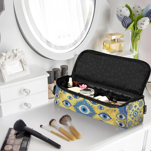Hot Hair Tools Travel Bag with Heat Resistant Pad Curling Iron Travel Holder Storage Bag for Flat Iron Hot Tools and Haircare Accessories Evil Eye Amulet Pattern Portable Essentials miniatura 7