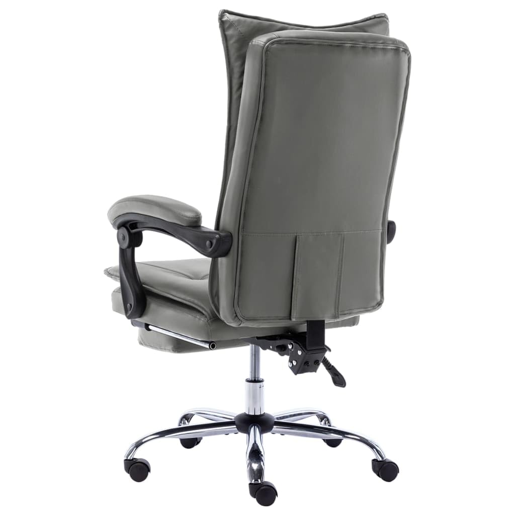 Silla de oficina ergonómica regulable en altura con respaldo alto y reposapiés, silla de oficina ajustable de 95 a 150 grados, equipada con ruedas de nailon para oficina