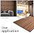 Art3d 4 Pack 47.2 x 23.6in. Wood Slat Acoustic Panels for Wall and Ceiling - 3D Fluted Sound Absorbing Panel with Wood Finish - Walnut