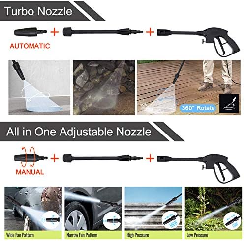 Stream Pressure Washer, 2000W 150Bar 450L/H Portable Electric Power Washer Lightweight Pressure Washer Patio Cleaner with Accessories for Patio and Car