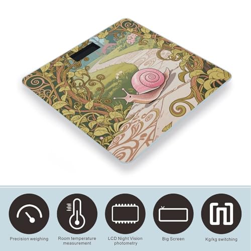 Báscula digital de baño Snail Art Nouveau 400 lb miniatura 3