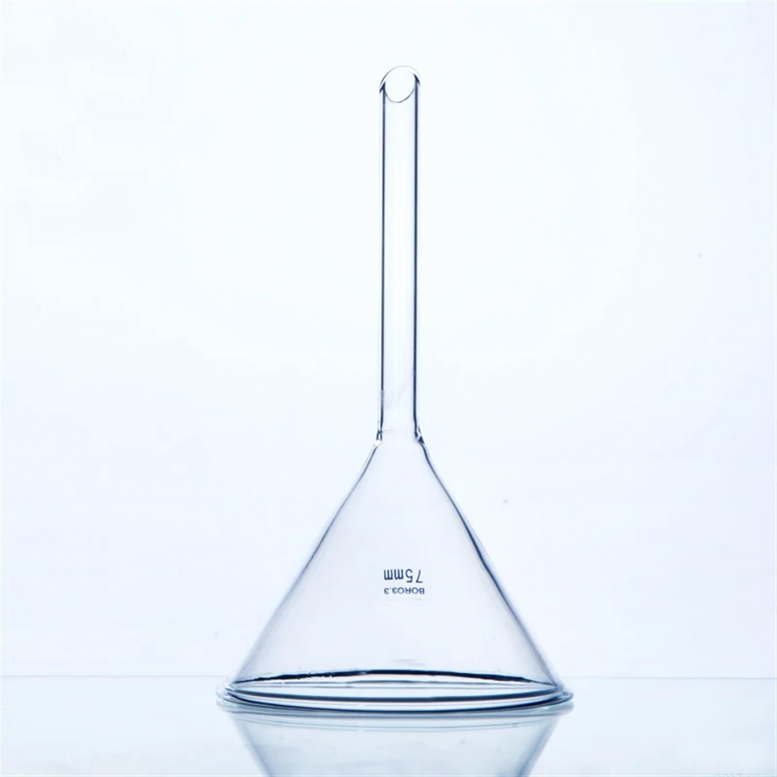 Imbuto in vetro triangolare da laboratorio, imbuto in vetro borosilicato spesso, attrezzatura da laboratorio(40mm)