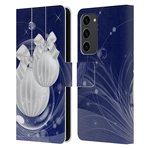 Étui portefeuille cuir Galaxy S23+ avec rabat magnétique hivernal