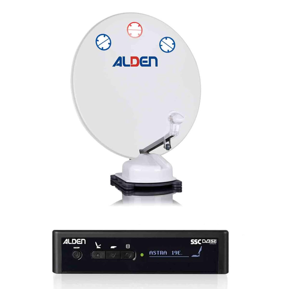 ALDEN Orbiter Parabole Automatique 85cm + Pointeur Module SSC