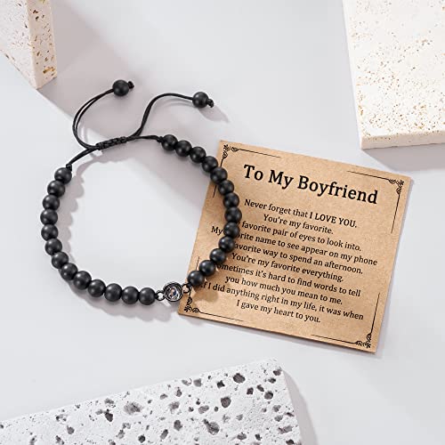 Jogdiam Boyfriend Gifts From Girlfriend, Jewelry Gifts For Him Boyfriend Natural Stone Birthday 1 Year Anniversary Bracelet Gifts For Him Husband Boyfriend #TOP3