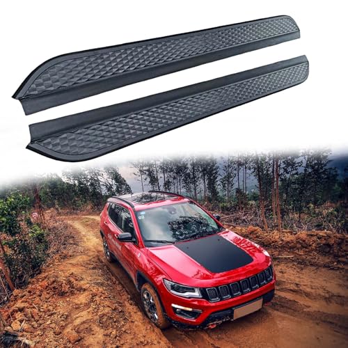 Estribos laterales de aluminio para Jeep Compass 2017-2025 miniatura 1