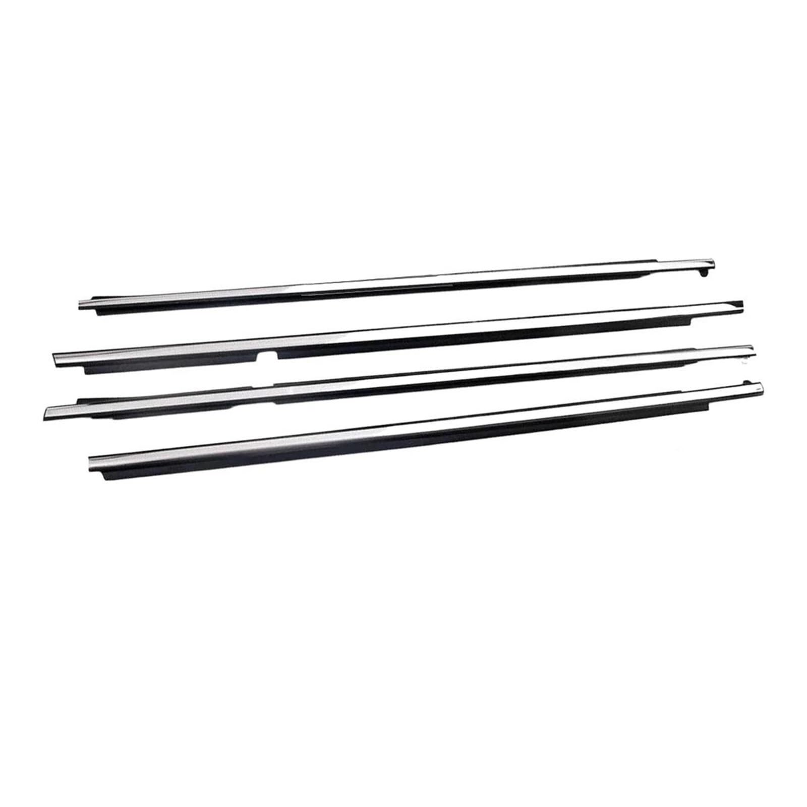 Ujnheq Chrome 4Pcs Outside Windows Weatherstrip Door Seal Belt Moulding Trim For Toyota For Land Cruiser Lc100 Lx450 98-07 Insulation Seal(Chrome)
