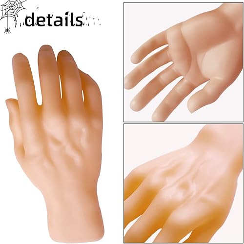 Miniatura 2 de Medou 2 piezas de decoración espeluznante de Halloween, manos humanas falsas, partes de cuerpo muerto sangriento, decoración de casa embrujada