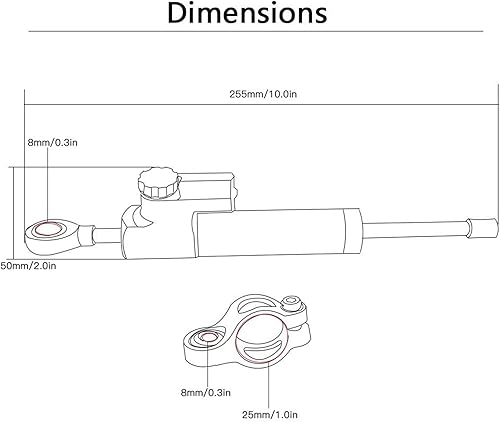 Miniatura 7 de NASJAQ Support Kit Motorcycle for Kawasaki for VERSYS 650 2015-2020 for Versys650 2017 2018 2019 Steering Stabilizer Damper Steer Mounting Bracket