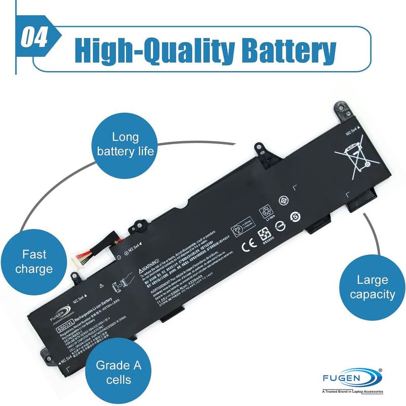 Fugen Laptop Battery for H-P SS03XL EliteBook 840 846 G5 G6 ZBook 14 Edition MT44 836 745 840 MT45 830 745 ZBook 735 G5 MT44 - Image 2