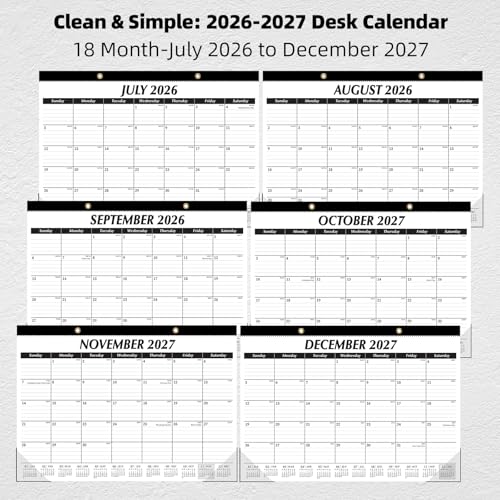 Image of ZTX Desk Calendar 2026-2027, 18 Months July 2026 to December 2027
