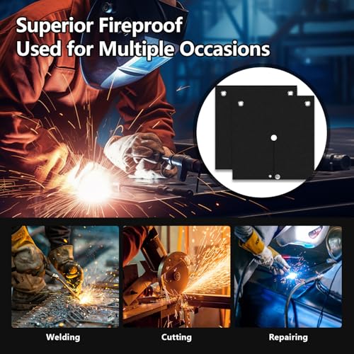 Image of Graphite Carbon Welding Blanket Fireproof, Flame Resistant up to 3000℉ Brazing Soldering Felt, Soldering Flame Retardant Protective Mat, Brazing Heat Shield for Torch, Plumbing, 12 inch x 12 inch