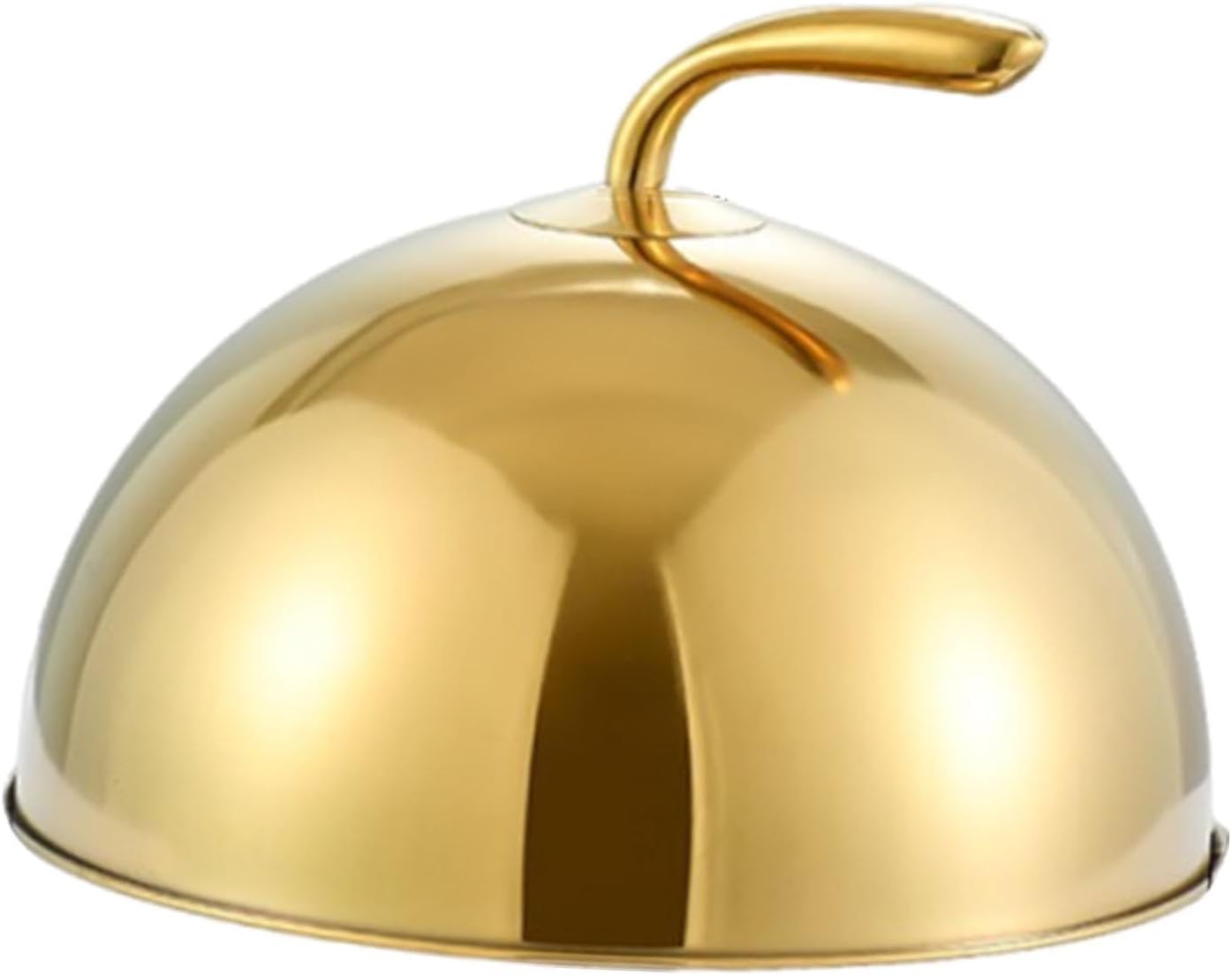 Stainless Steel Food Dome Cover Basting Cover Display Accessories Portable Protection Serving Plate Dish Dome for Wedding, Gold Inner Dia30cm