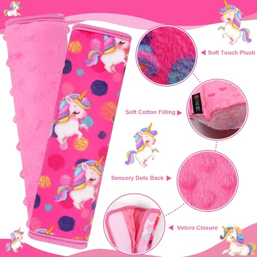 Image of Seat Belt Covers for Kids, 2 Pack Double-Sided Use Shoulder Pads for Kids