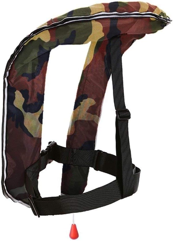 Top Safety Adult Life Jacket with Whistle - Auto Version Inflatable Lifejacket Life Vest Preserver PFD for Boating Fishing Sailing Kayaking Surfing Paddling Swimming - Adjustable Life Saving Vest