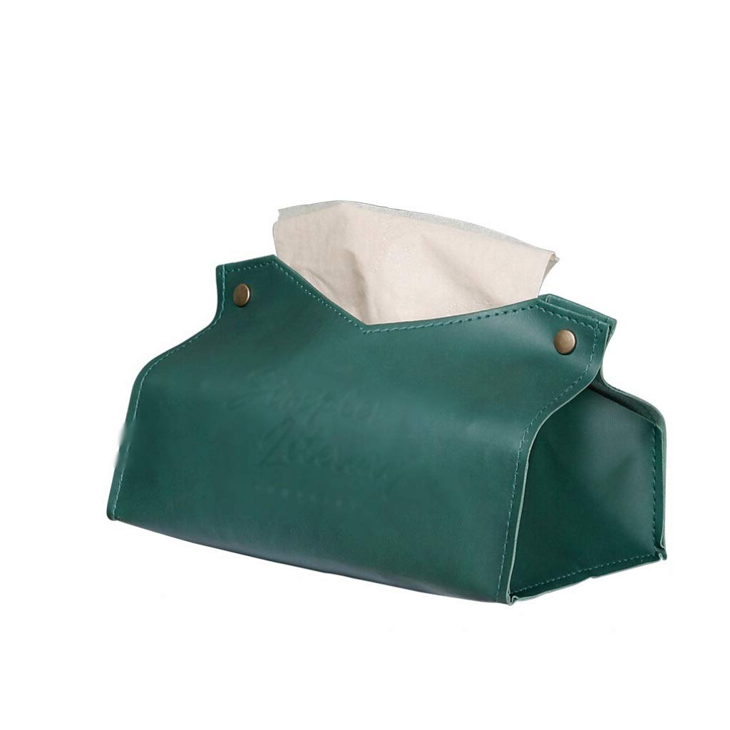 Porte-couverture serviette de table et boîte tissu en cuir bureau