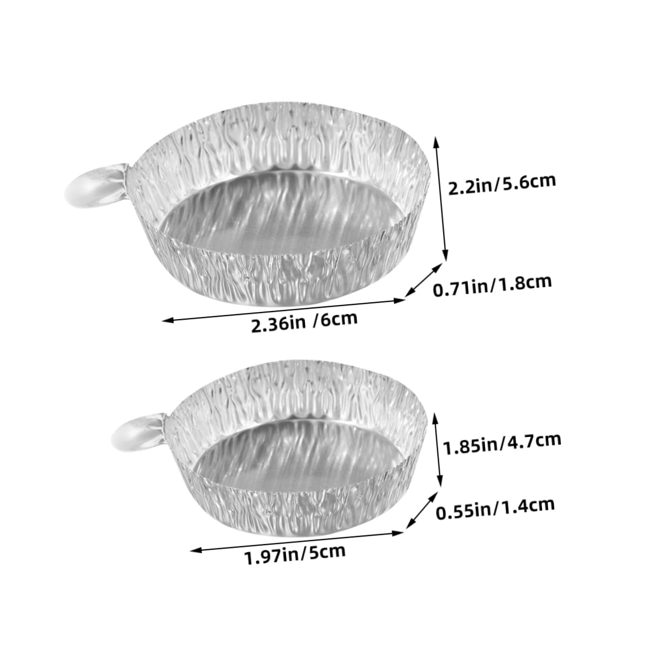 SOLUSTRE 50pcs Aluminum Foil Weighing Trays 30ml/42ml Lab Weighing Pans Handle Heavy Duty for Dry Powder Safe High Temp Resistant Storage Trays
