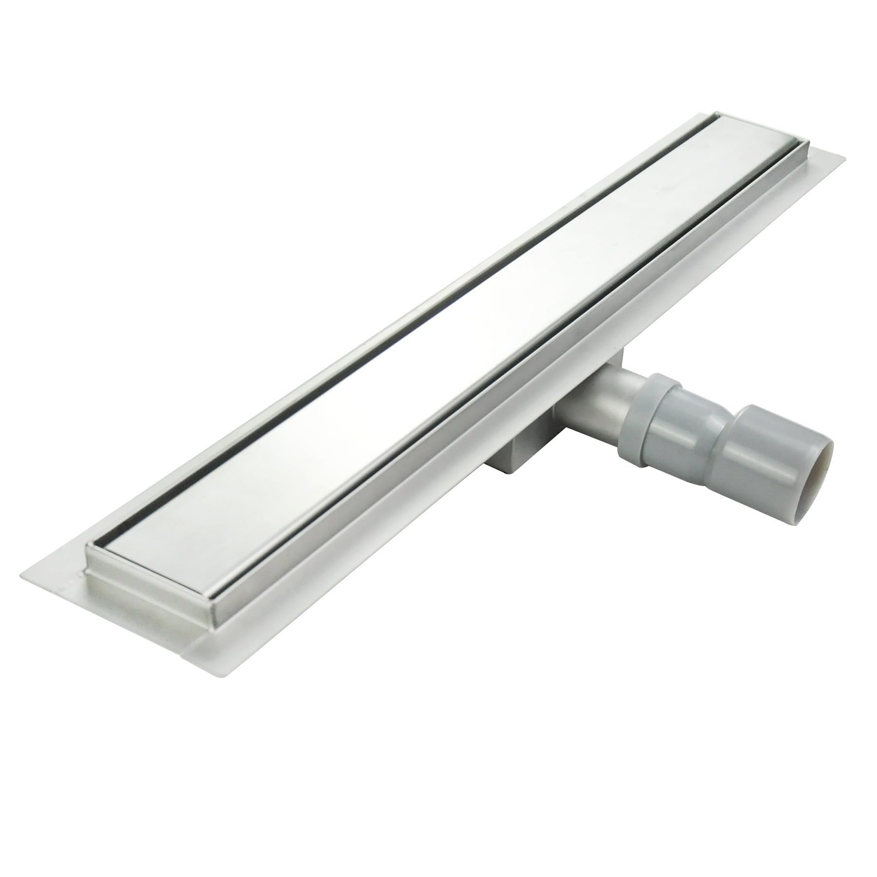 DALA Caniveau de douche Italienne inox L.120 cm avec siphon anti-odeurs + filtre, drainage performant