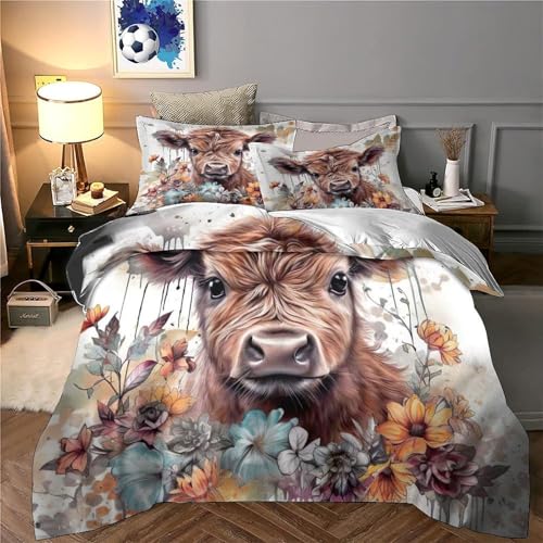 Housse de Couette Imprimé 3D Super Douce King en Microfibre Premium - 6