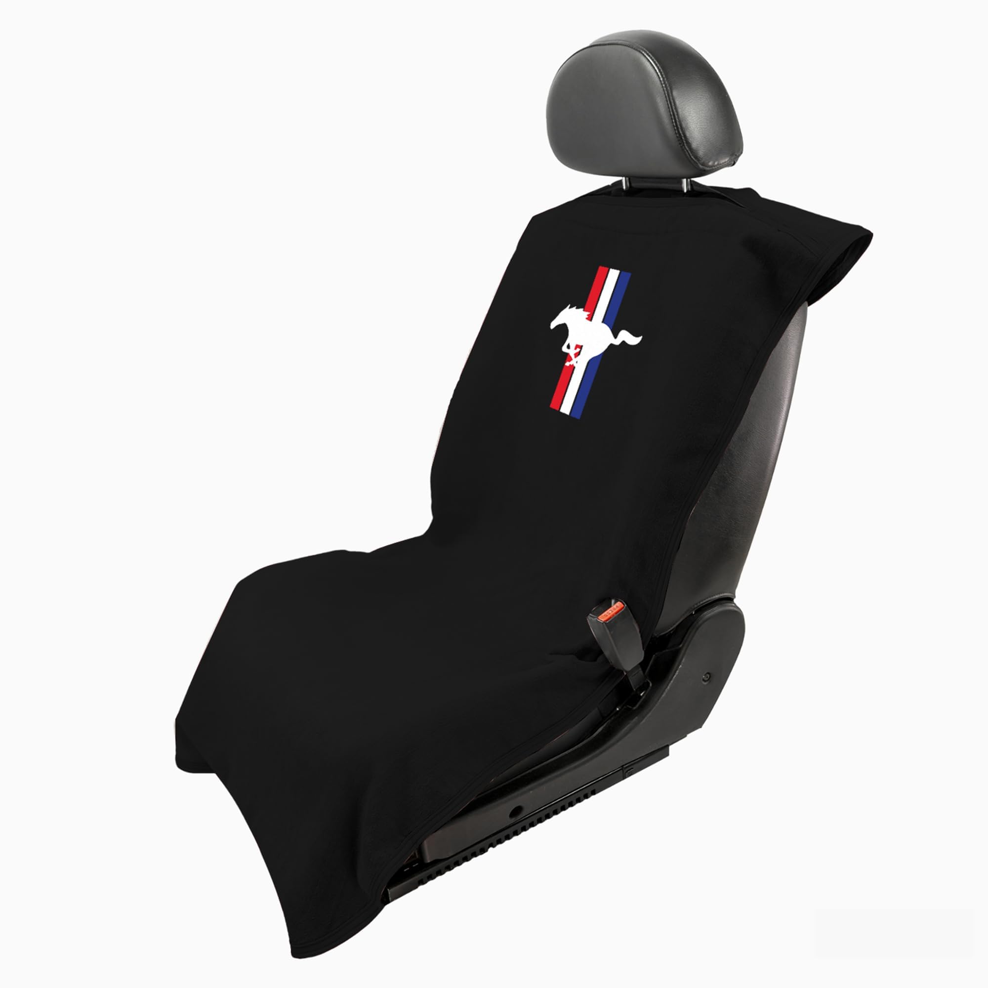 Seat Armour SA100PONB Black 'Ford Mustang Pony' Seat Protector Towel