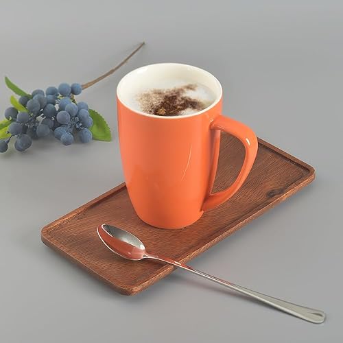 Miniatura 4 de homEdge Juego de tazas de porcelana, taza de 16 onzas para té, latte, moca, chocolate caliente, juego de 6, colores surtidos