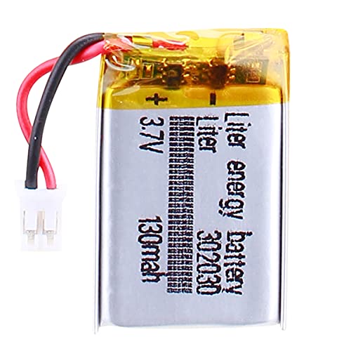 Liter 3.7V 130mAh 302030 Lipo Battery Rechargeable Lithium Polymer ion Battery Pack with JST PH 2.0mm Connector