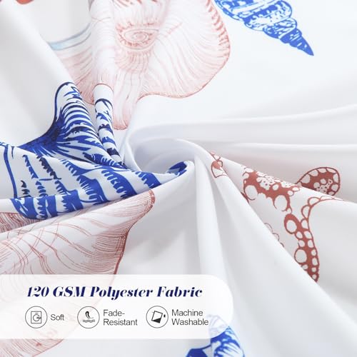 Cortina de ducha costera con 50% de descuento, ahora $10.99