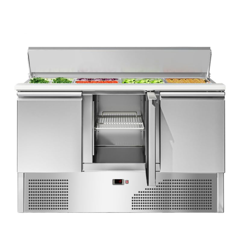 Genérico Saladette Refrigerado 3 Puertas Plan Telescópico - 368 L - GN 1/1 - Frío Ventilado - R290
