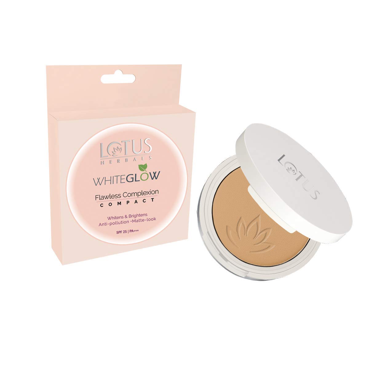 Lotus Herbals Makeup Whiteglow Flawless Complexion Compact, 10g, Multi