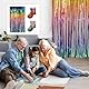 2 Stück Lametta Vorhänge Farbig, Lametta Vorhang Bunt, Streifenvorhang, Regenbogen Deko, Festival Deko, Glitzer Vorhang Geburtstag, Glitzer Vorhang, Türvorhangtrennwand