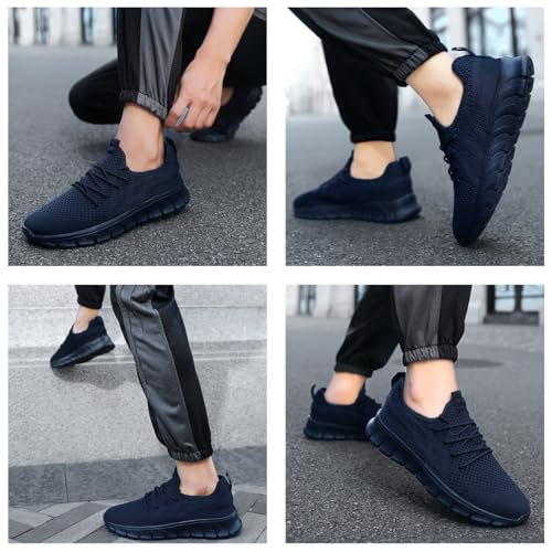 Image of Men's Mesh Breathable Sneakers Lightweight Non Slip Walking Shoes Athletic Running Gym Trainers