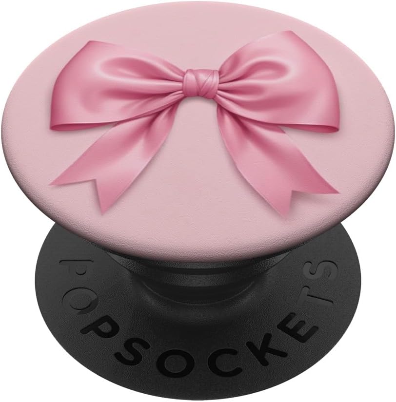 Cute Pink Bow Coquette Aesthetic Ribbon Girly PopSockets PopGrip for MagSafe