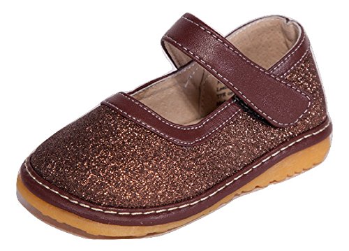 Little Mae's Boutique Mary Jane Squeaky Shoes for Toddler Girls, Ideal Walking Shoes with Removable Squeaker and Adjustable Strap - Soft Sole Shoes for Little Girls