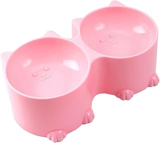 Tigelas duplas para gatos para cães - alimentação para gatos altos com design gato elevadas - Tigela para comedouros para gatos, tigelas elevadas para cachorros para cães pequenos, Hmltd