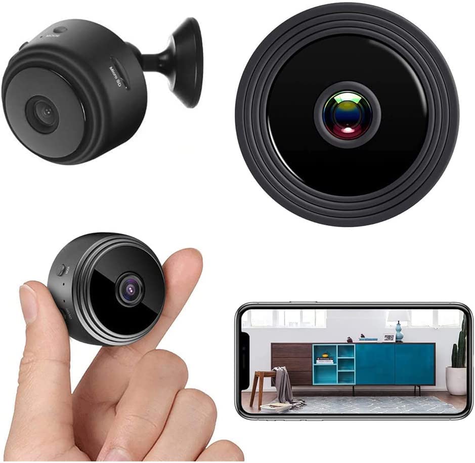 Photo 1 of Vwlvrsco Mini WiFi Camera, 1080P Full Home Security Micro Cam Video Audio Recorder Camcorder, Indoor Outdoor Tiny Camera, Small Camera with 150° Wide Angle Remote View/Motion Detection/Night Vision
