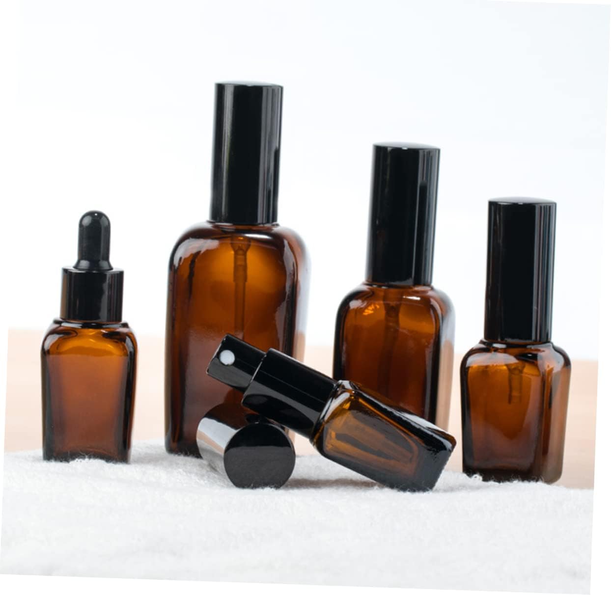minkissy Amber Glass Spray Bottles 50ml Refillable Leak Resistant 3 Pack image 5