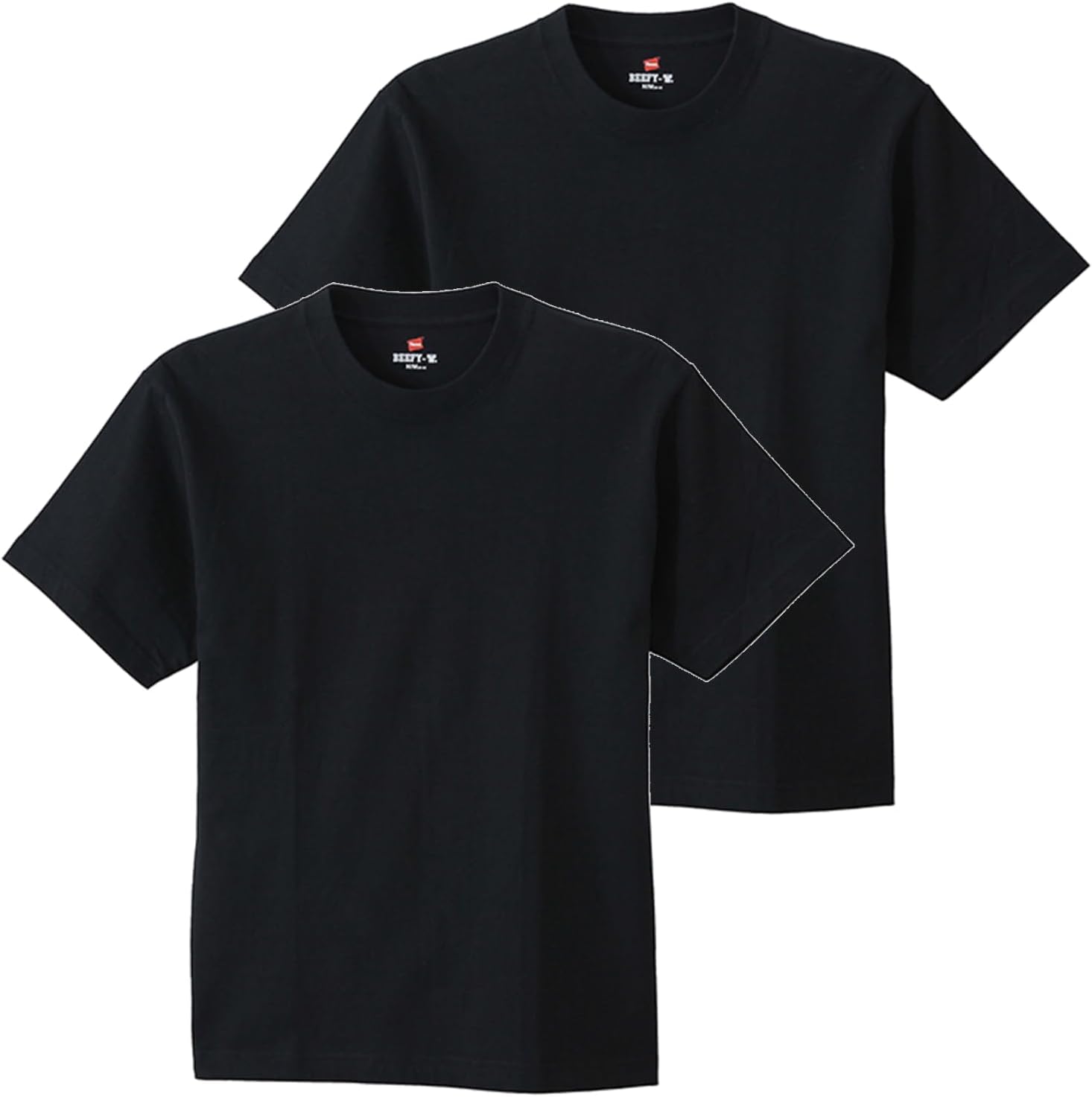 [Hanes] ビーフィー Tシャツ 半袖 丸首 2枚組 綿100% 丸胴仕様 タグレス仕様 2P H5180-2 メンズ  Amazonで販売中