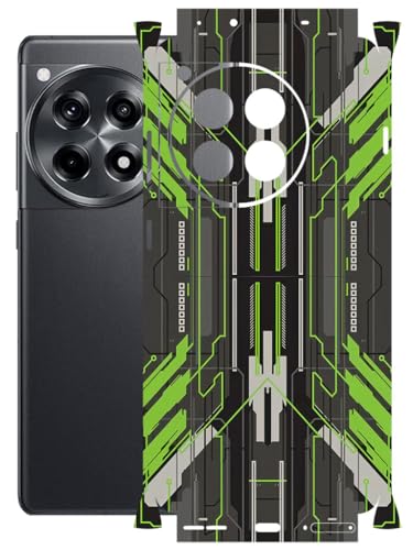 Image of AtOdds - Full Body Back Screen Guard Protector Film - Lamination Wrap Skin Sticker Compatible with ONEPLUS 12R (5G) | Scratchproof Matte Finish (Cyber Green)
