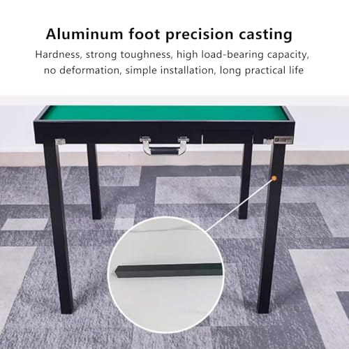 YHJLZNA Faltbarer Mahjong-Tisch,32" tragbarer Mahjong Spieltisch mit Schublade,Generisch Mahjong Tisch für Mahjong,Domino,Poker,Kartenspiel – Bild 5