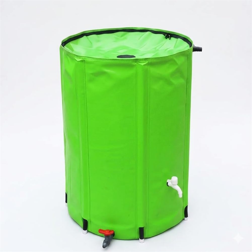 Barile di Raccolta dell'Acqua piovana Pieghevole da 66 galloni Serbatoio di Raccolta dell'Acqua in PVC Resistente con Rubinetto del Filtro e valvola Inferiore