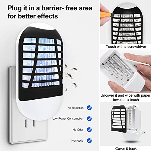2 Pack Bug Zapper Indoor, Electronic Fly Zapper Lamp For Home, Eliminates Flies Flying Pests Effective Operation #TOP2