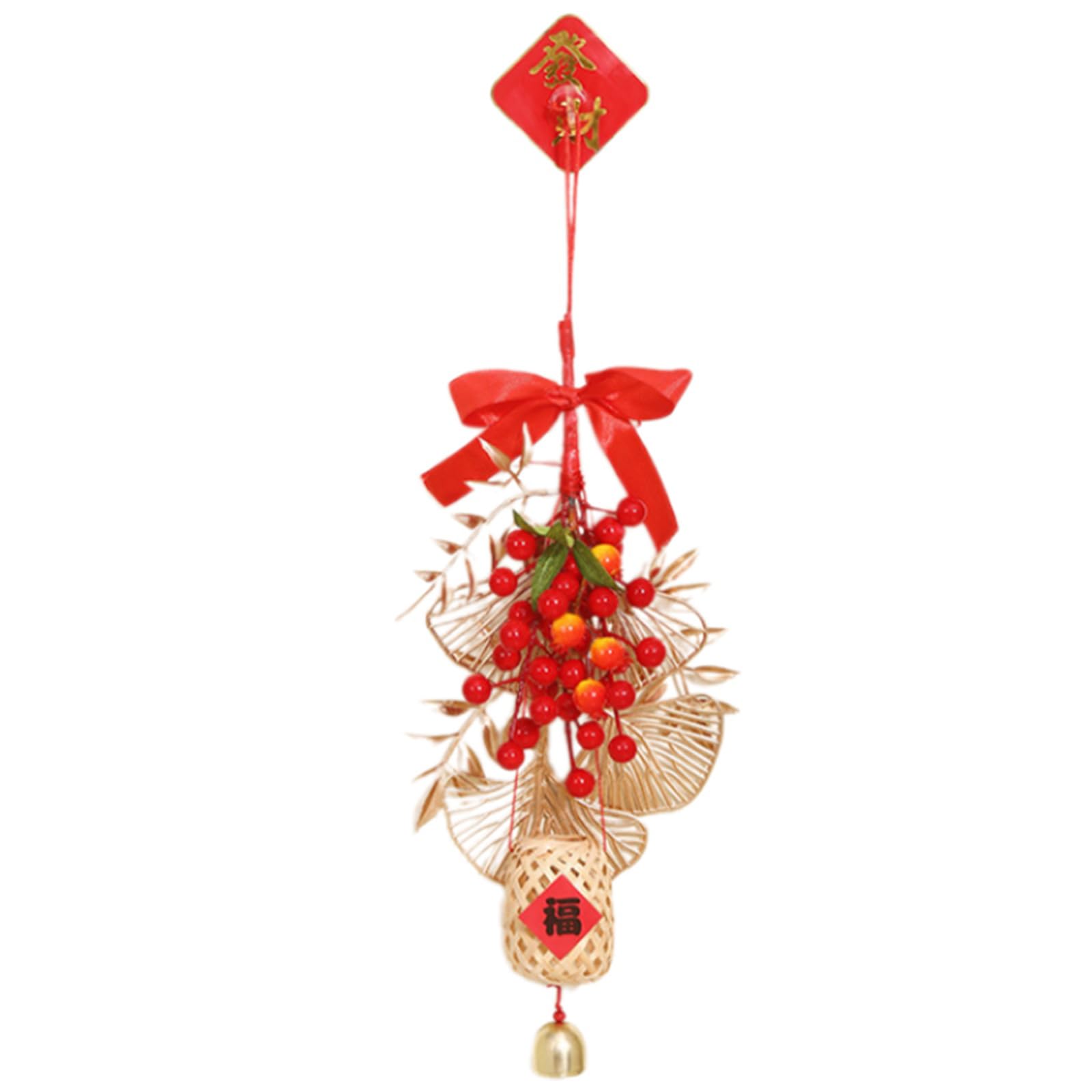 carotoe Vibranted Chinese New Year Hanging Pendant with Traditional Patterns Realistic Fruit Pendant for Home Decoration Luck Pendants