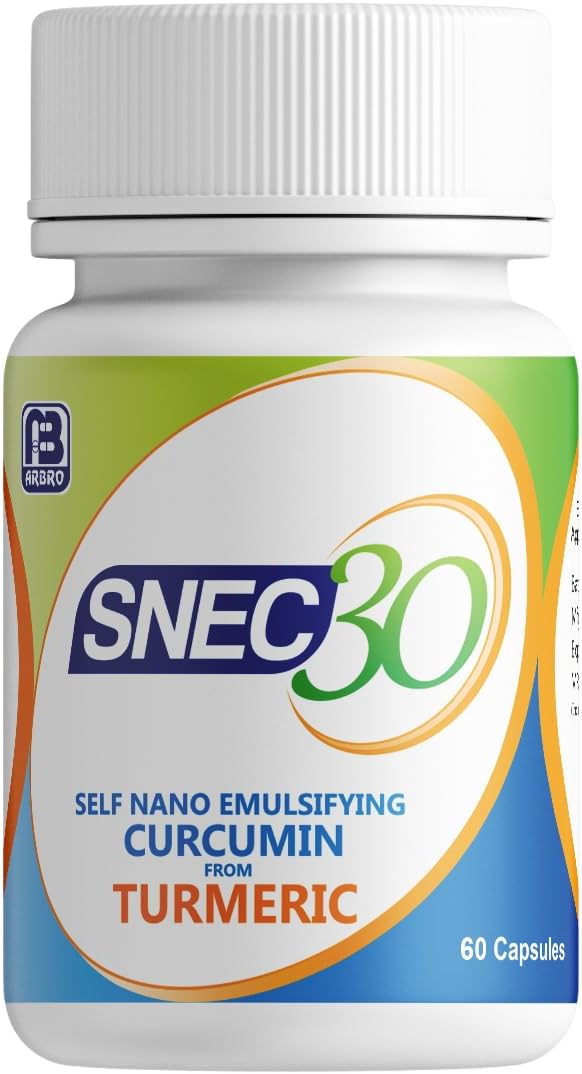 SNEC30 Ayurvedic Curcumin Capsules,900mg (60 Capsules) | No Piperine | Nano Curcuminoids | High Absorption | Antioxidant & Anti-inflammatory