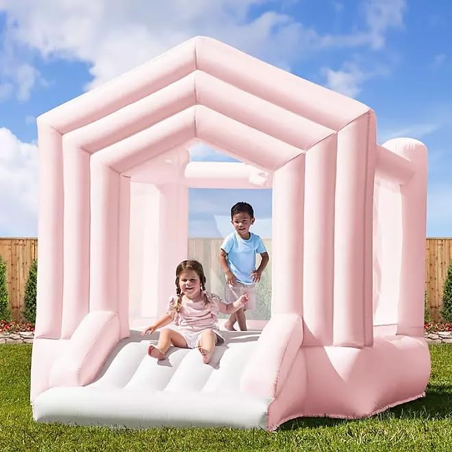 Indoor/Outdoor Bounce House Gender Reveal Birthday Party (Light Pink)